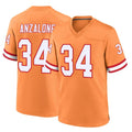 Punc TB.Buccaneers #34 Alex Anzalone Player Orange Throwback Home Game Stitched Jerseys