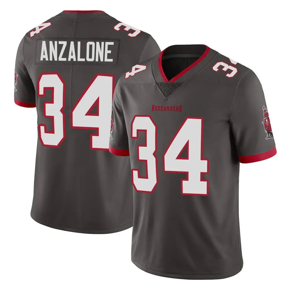 Punc TB.Buccaneers #34 Alex Anzalone Player Pewter Limited Alternate Vapor Home Game Stitched Jerseys