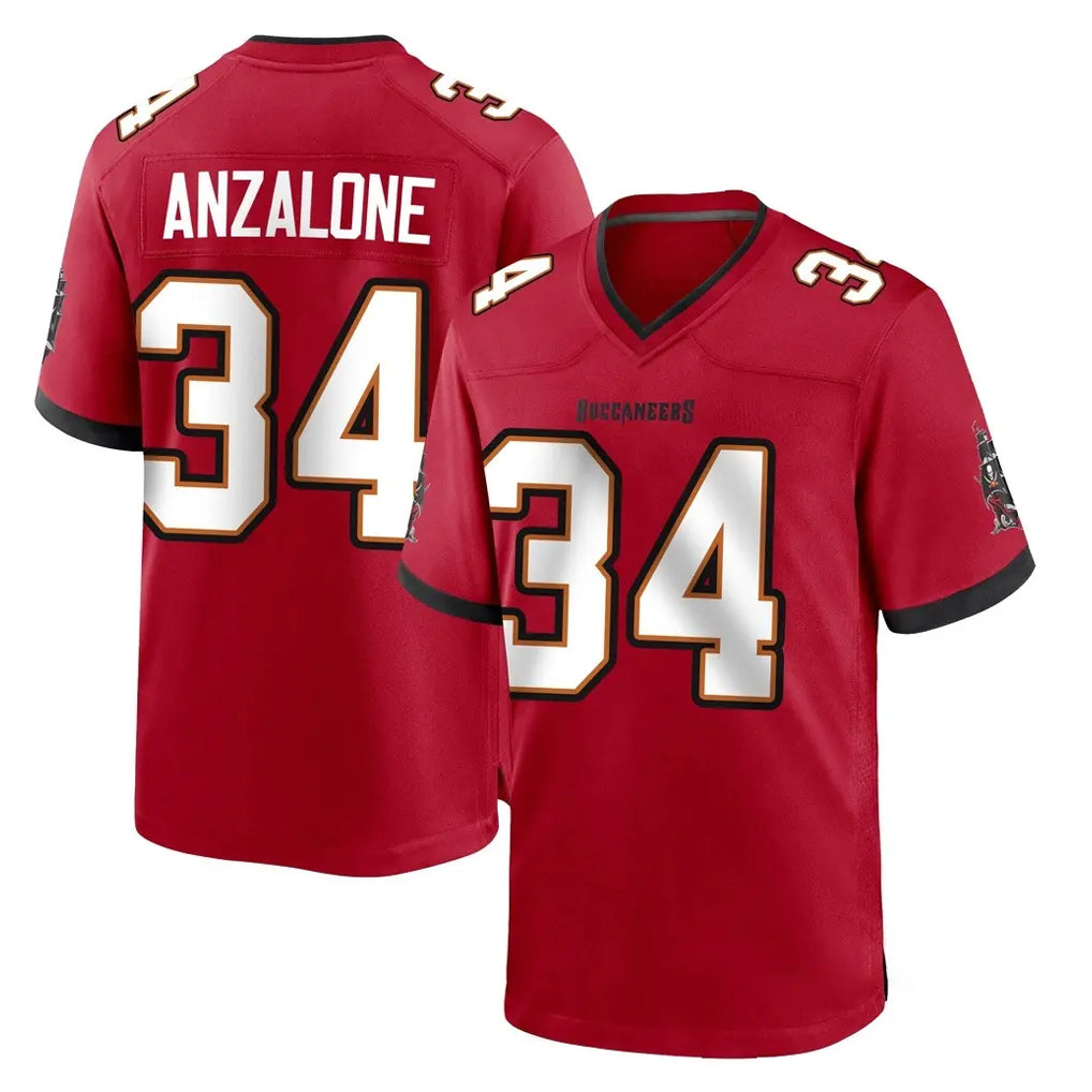 Punc TB.Buccaneers #34 Alex Anzalone Player Red Home Game Stitched Jerseys