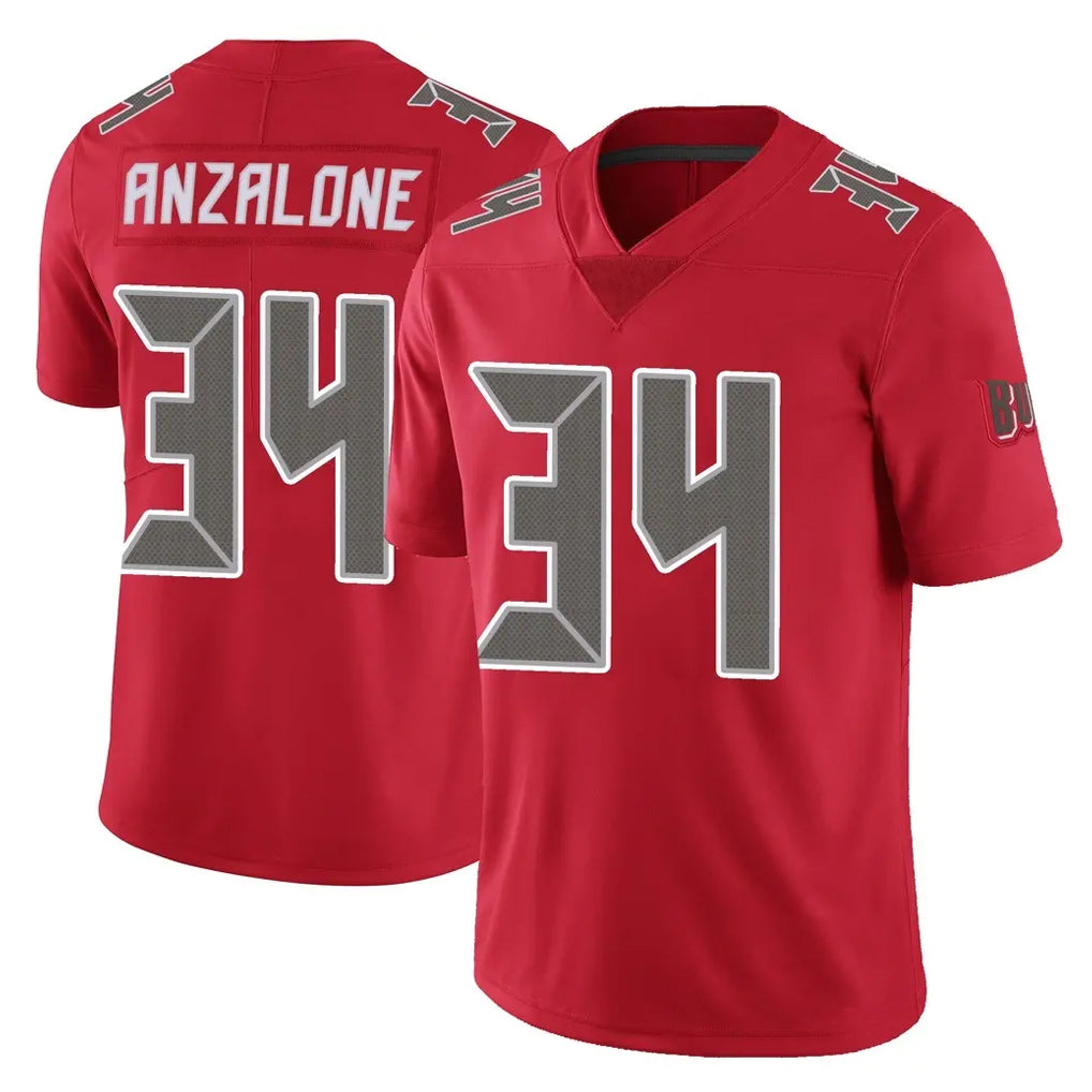 Punc TB.Buccaneers #34 Alex Anzalone Player Red Limited Color Rush Home Game Stitched Jerseys