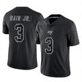Punc TB.Buccaneers #3 Rueben Bain Jr. Player Black Reflective Limited Home Game Stitched Jerseys