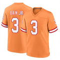 Punc TB.Buccaneers #3 Rueben Bain Jr. Player Orange Throwback Home Game Stitched Jerseys