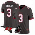 Punc TB.Buccaneers #3 Rueben Bain Jr. Player Pewter Limited 2026 Season Vapor F.U.S.E. Home Game Stitched Jerseys