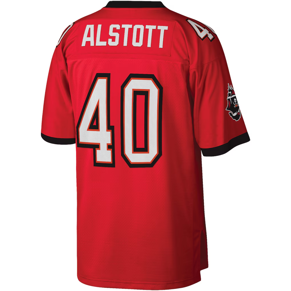 Punc TB.Buccaneers #40 Mike Alstott Mitchell & Ness Red Legacy Replica Stitched Puhic Jersey