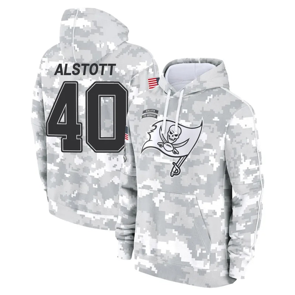 Punc TB.Buccaneers #40 Mike Alstott Player Arctic Camo Salute to Service Hoodies Stitched Jerseys