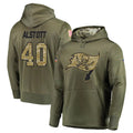 Punc TB.Buccaneers #40 Mike Alstott Player Olive Salute to Service Hoodies Stitched Jerseys