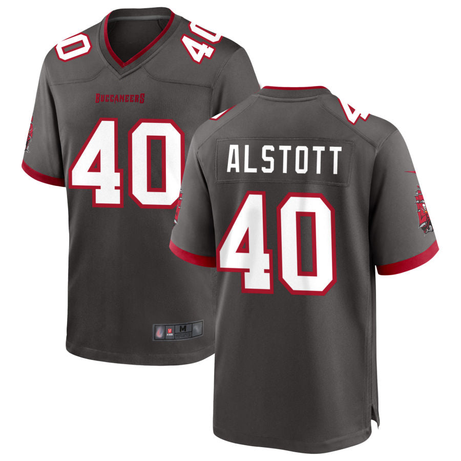 Punc TB.Buccaneers #40 Mike Alstott Player Pewter Game Stitched Jerseys