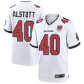 Punc TB.Buccaneers #40 Mike Alstott Player White 50th Anniversary Game Stitched Jerseys