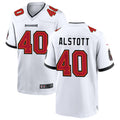 Punc TB.Buccaneers #40 Mike Alstott Player White Home Game Stitched Jerseys