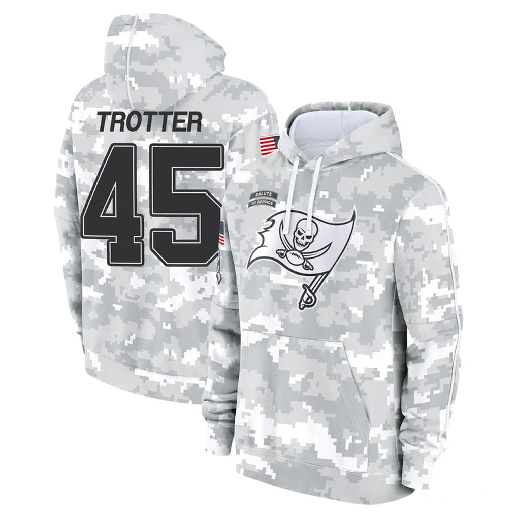 Punc TB.Buccaneers #45 Josiah Trotter Player Arctic Camo Limited Salute to Service Pullover Hoodies Game Stitched Jerseys