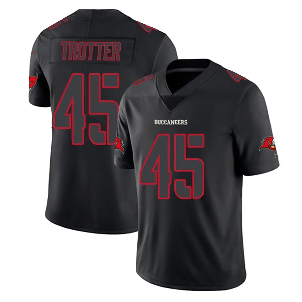 Punc TB.Buccaneers #45 Josiah Trotter Player Black Impact Limited Home Game Stitched Jerseys