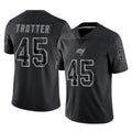 Punc TB.Buccaneers #45 Josiah Trotter Player Black Reflective Limited Home Game Stitched Jerseys