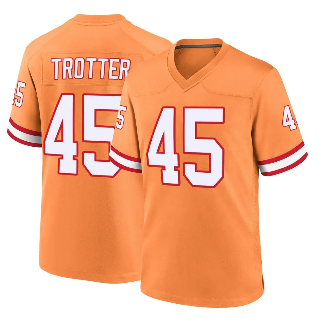 Punc TB.Buccaneers #45 Josiah Trotter Player Orange Throwback Home Game Stitched Jerseys