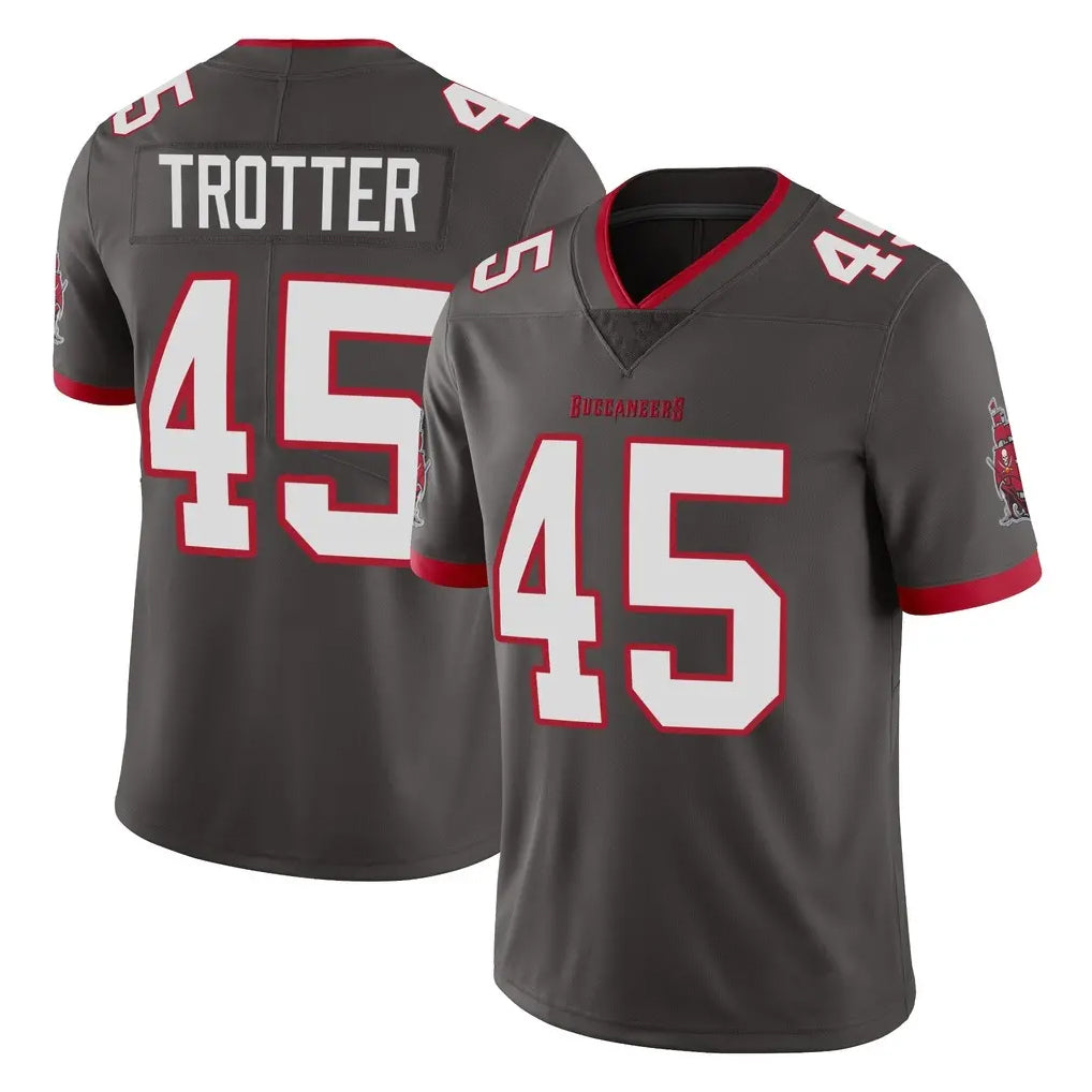 Punc TB.Buccaneers #45 Josiah Trotter Player Pewter Limited Alternate Vapor Home Game Stitched Jerseys