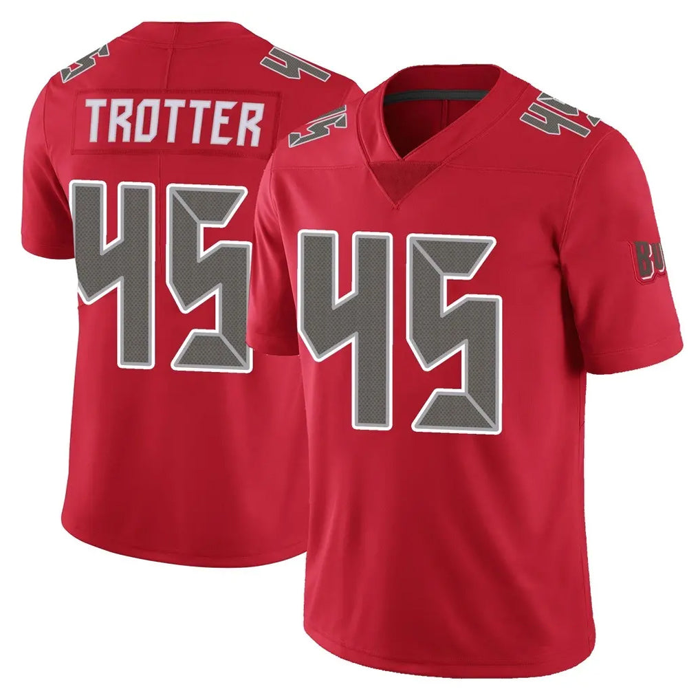 Punc TB.Buccaneers #45 Josiah Trotter Player Red Limited Color Rush Home Game Stitched Jerseys