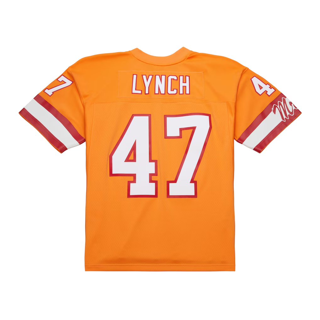 Punc TB.Buccaneers #47 John Lynch Mitchell & Ness Orange 1993 Legacy Replica Stitched Puhic Jersey