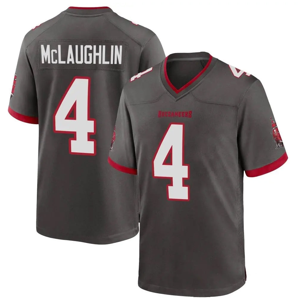 Punc TB.Buccaneers #4 Chase McLaughlin Player Pewter Alternate Home Game Stitched Jerseys