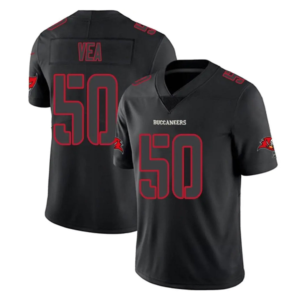 Punc TB.Buccaneers #50 Vita Vea Player Black Impact Limited Home Game Stitched Jerseys