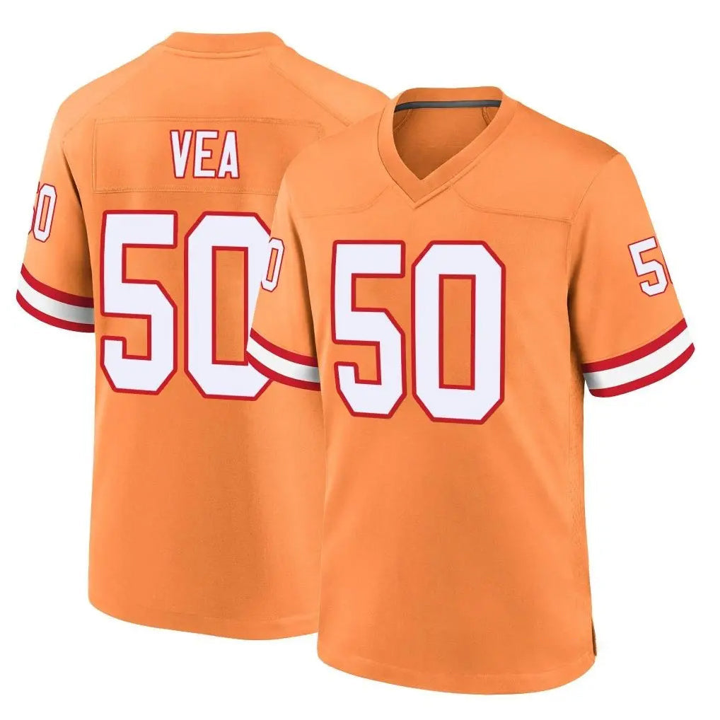 Punc TB.Buccaneers #50 Vita Vea Player Orange Throwback Home Game Stitched Jerseys