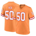 Punc TB.Buccaneers #50 Vita Vea Player Orange Throwback Home Game Stitched Jerseys