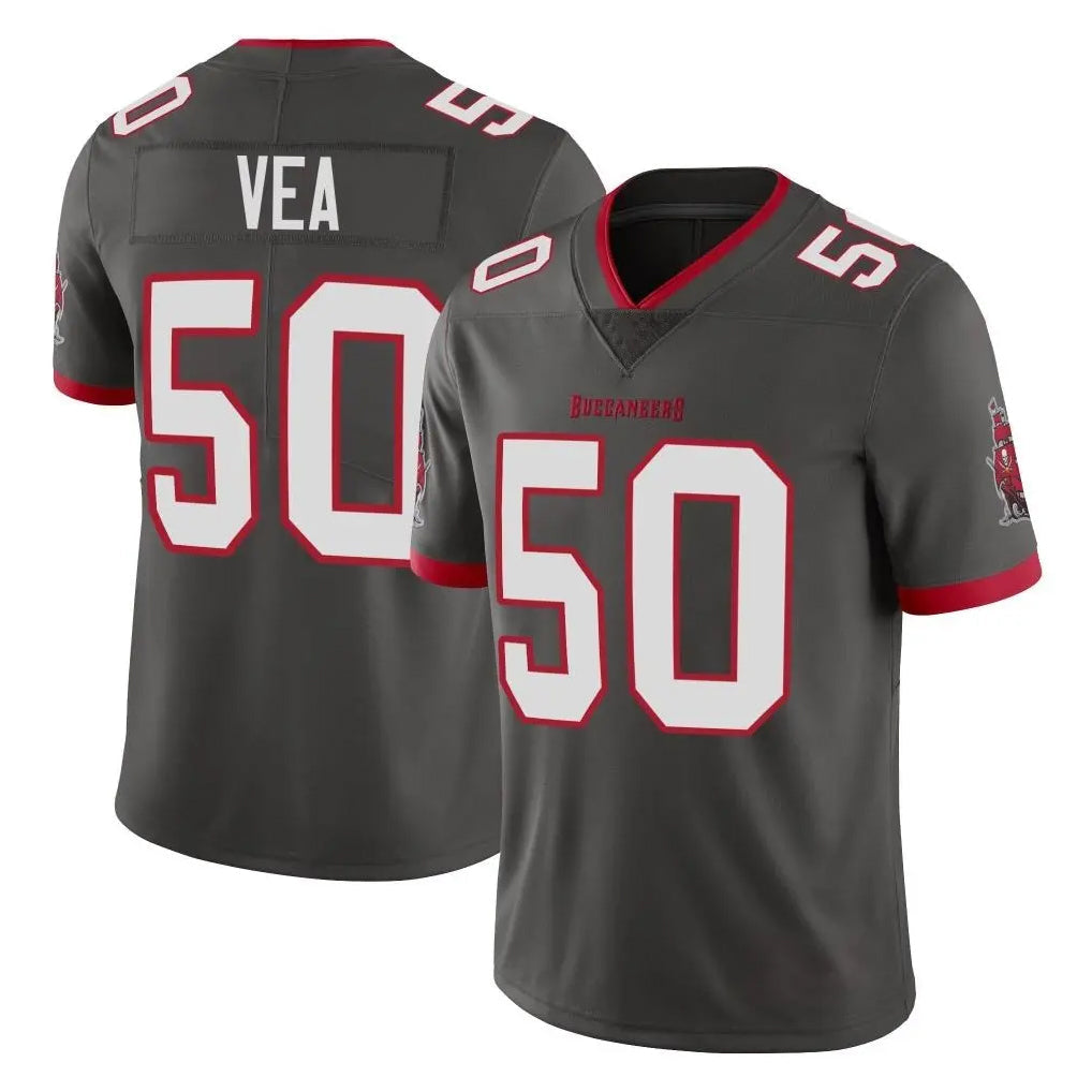 Punc TB.Buccaneers #50 Vita Vea Player Pewter Limited Alternate Vapor Home Game Stitched Jerseys