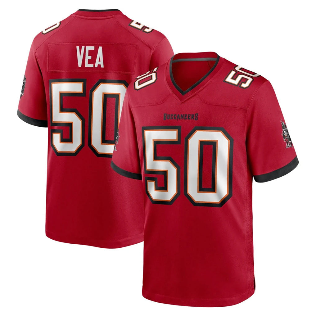 Punc TB.Buccaneers #50 Vita Vea Player Red Home Game Stitched Jerseys
