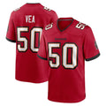 Punc TB.Buccaneers #50 Vita Vea Player Red Home Game Stitched Jerseys