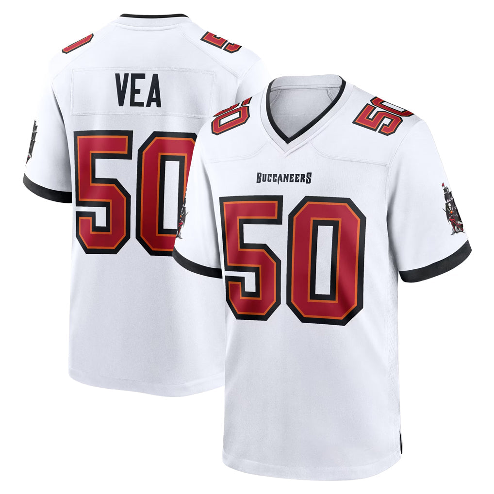 Punc TB.Buccaneers #50 Vita Vea Player White Home Game Stitched Jerseys