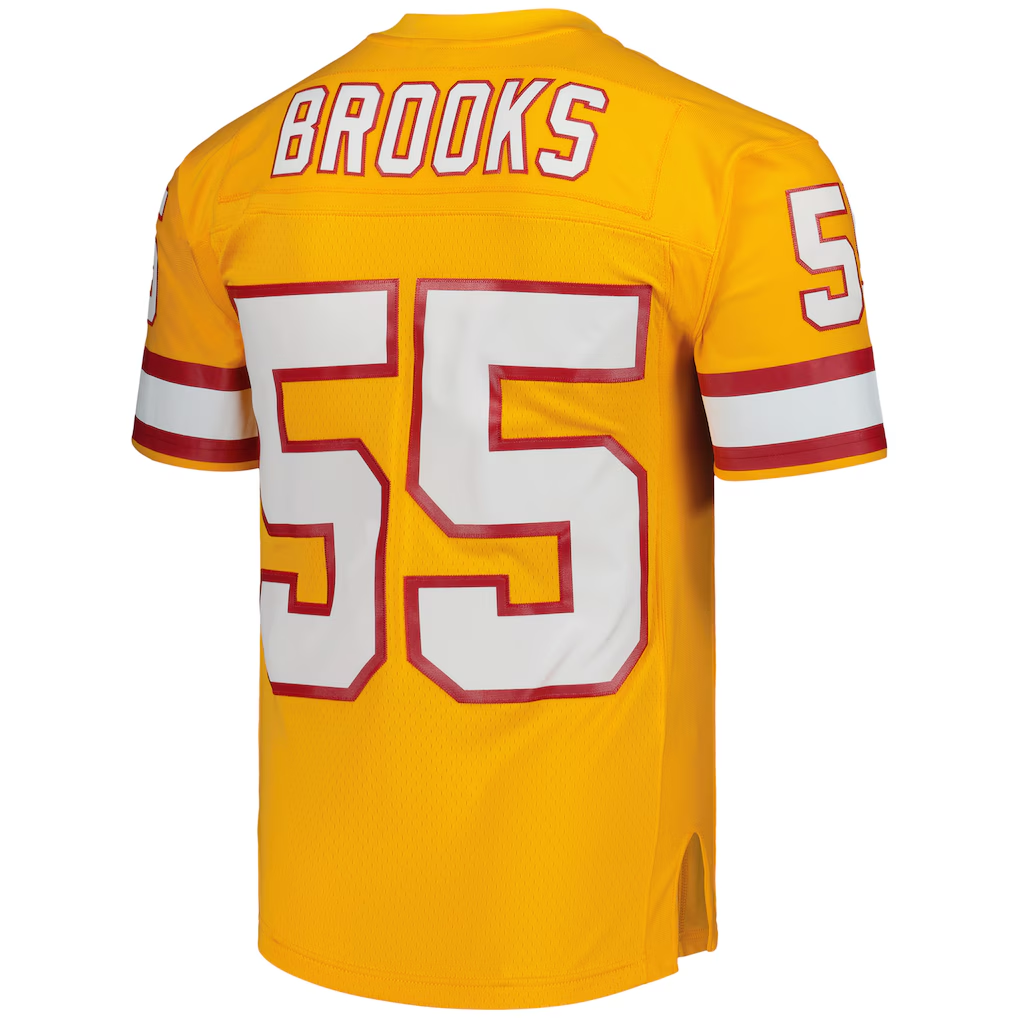 Punc TB.Buccaneers #55 Derrick Brooks Mitchell & Ness Orange Legacy Replica Stitched Puhic Jersey
