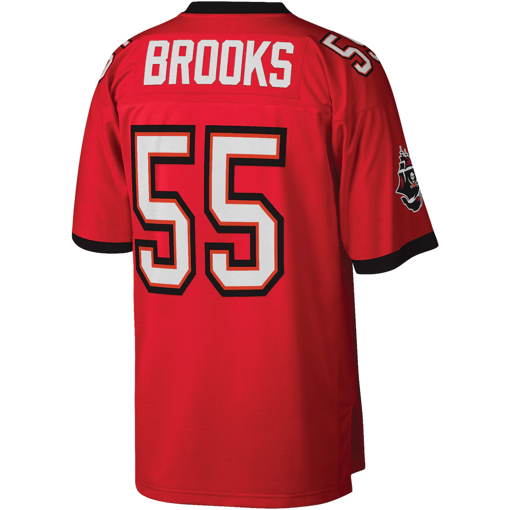 Punc TB.Buccaneers #55 Derrick Brooks Mitchell & Ness Red Legacy Replica Stitched Puhic Jersey