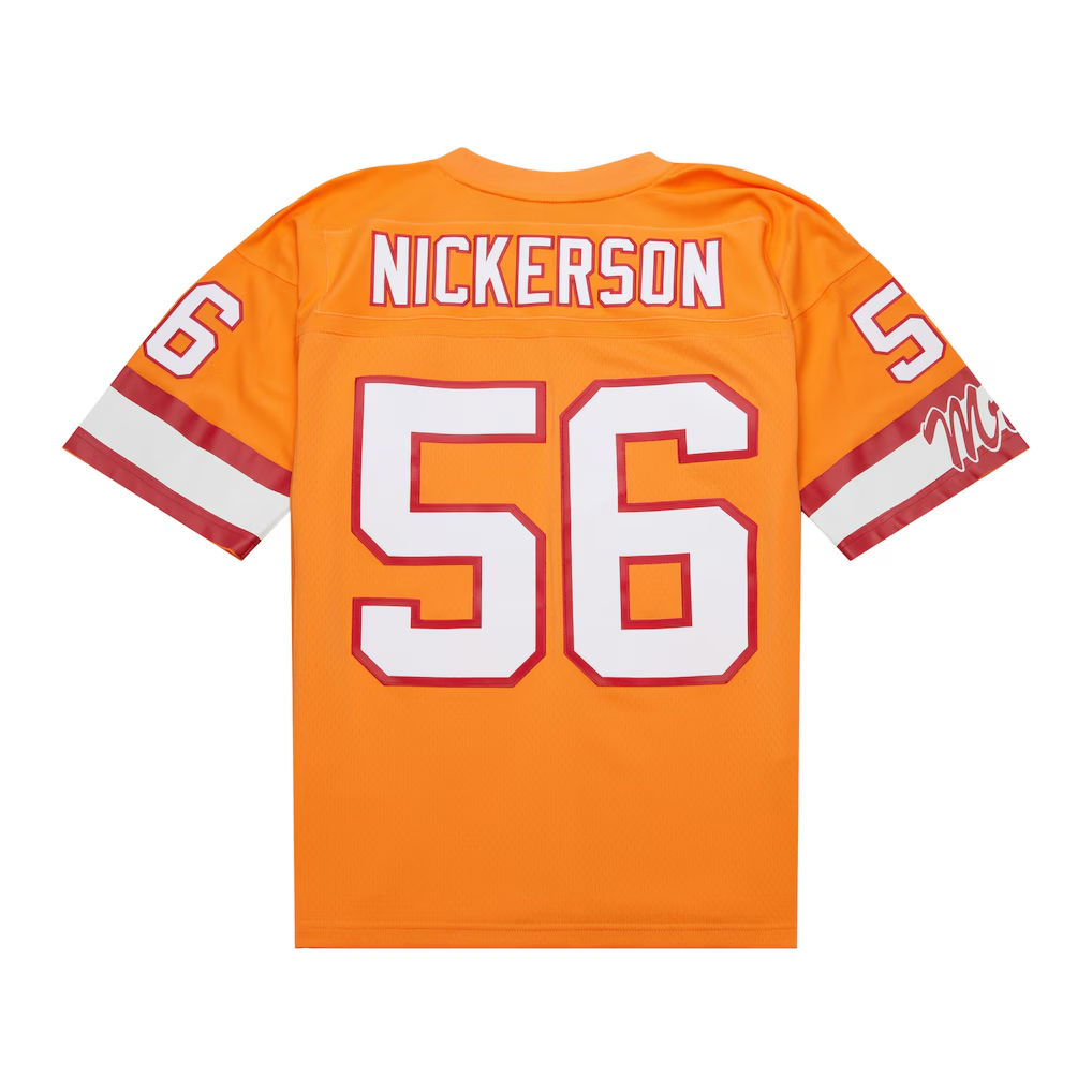 Punc TB.Buccaneers #56 Hardy Nickerson Mitchell & Ness Orange 1993 Legacy Replica Stitched Puhic Jersey