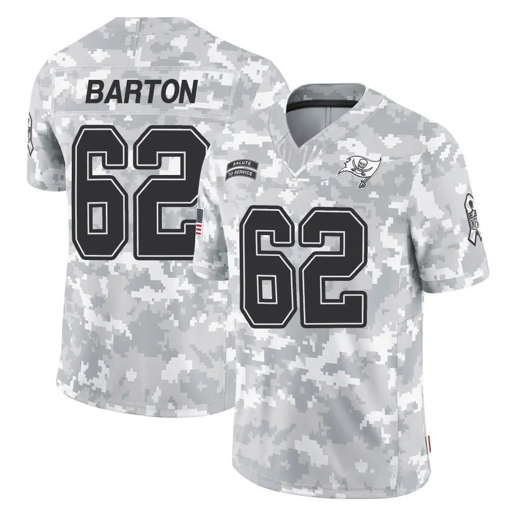Punc TB.Buccaneers #62 Graham Barton Player Arctic Camo Limited Salute To Service Home Game Stitched Jerseys