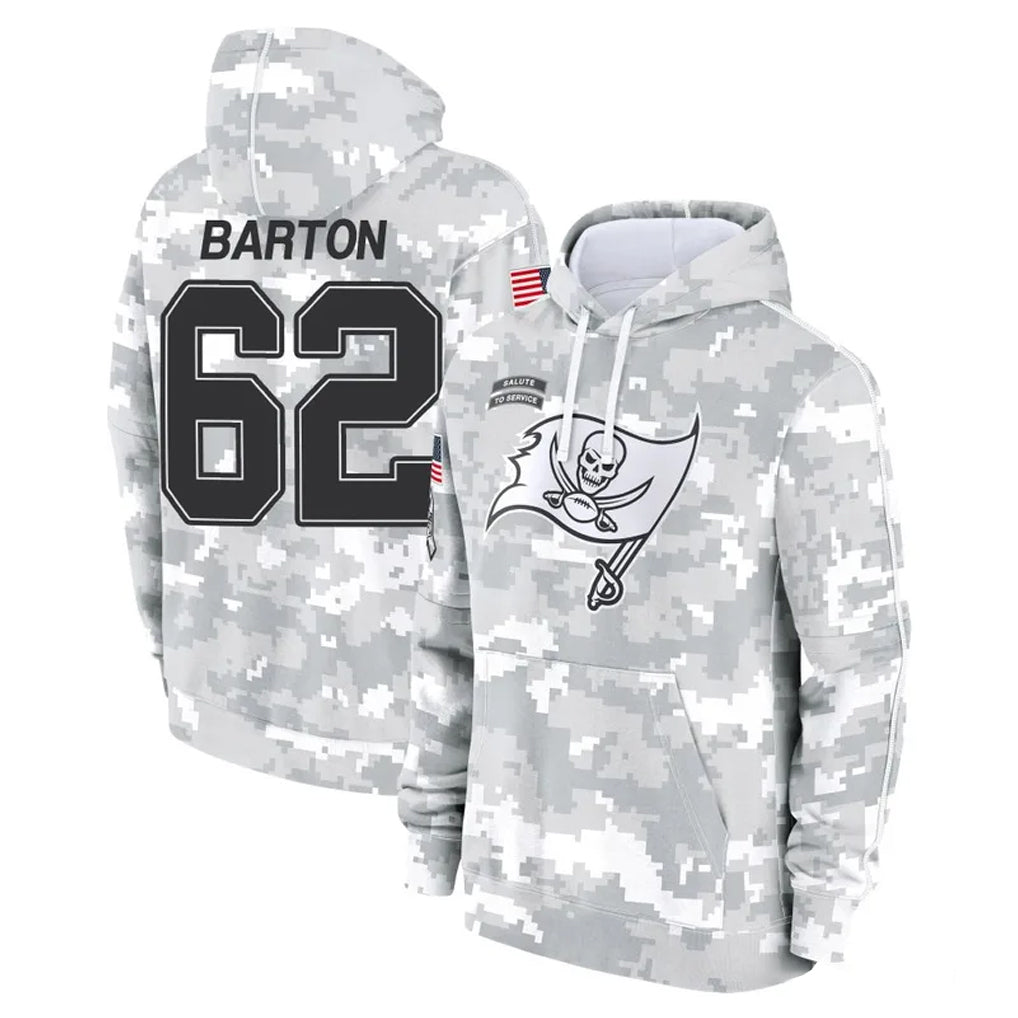 Punc TB.Buccaneers #62 Graham Barton Player Arctic Camo Limited Salute to Service Pullover Hoodies Game Stitched Jerseys
