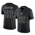 Punc TB.Buccaneers #62 Graham Barton Player Black Reflective Limited Home Game Stitched Jerseys