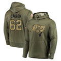 Punc TB.Buccaneers #62 Graham Barton Player Olive Salute to Service Pullover Hoodie Home Game Stitched Jerseys