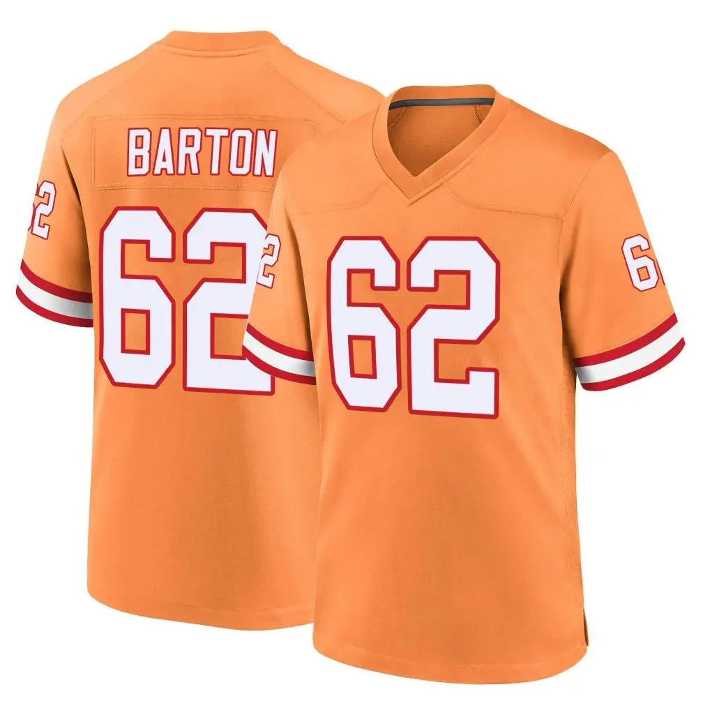 Punc TB.Buccaneers #62 Graham Barton Player Orange Throwback Home Game Stitched Jerseys