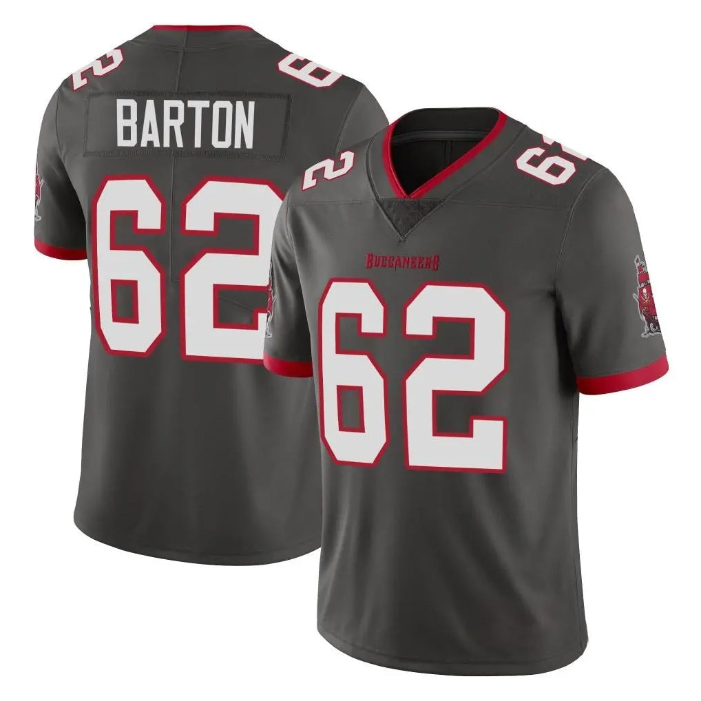 Punc TB.Buccaneers #62 Graham Barton Player Pewter Limited Alternate Vapor Home Game Stitched Jerseys