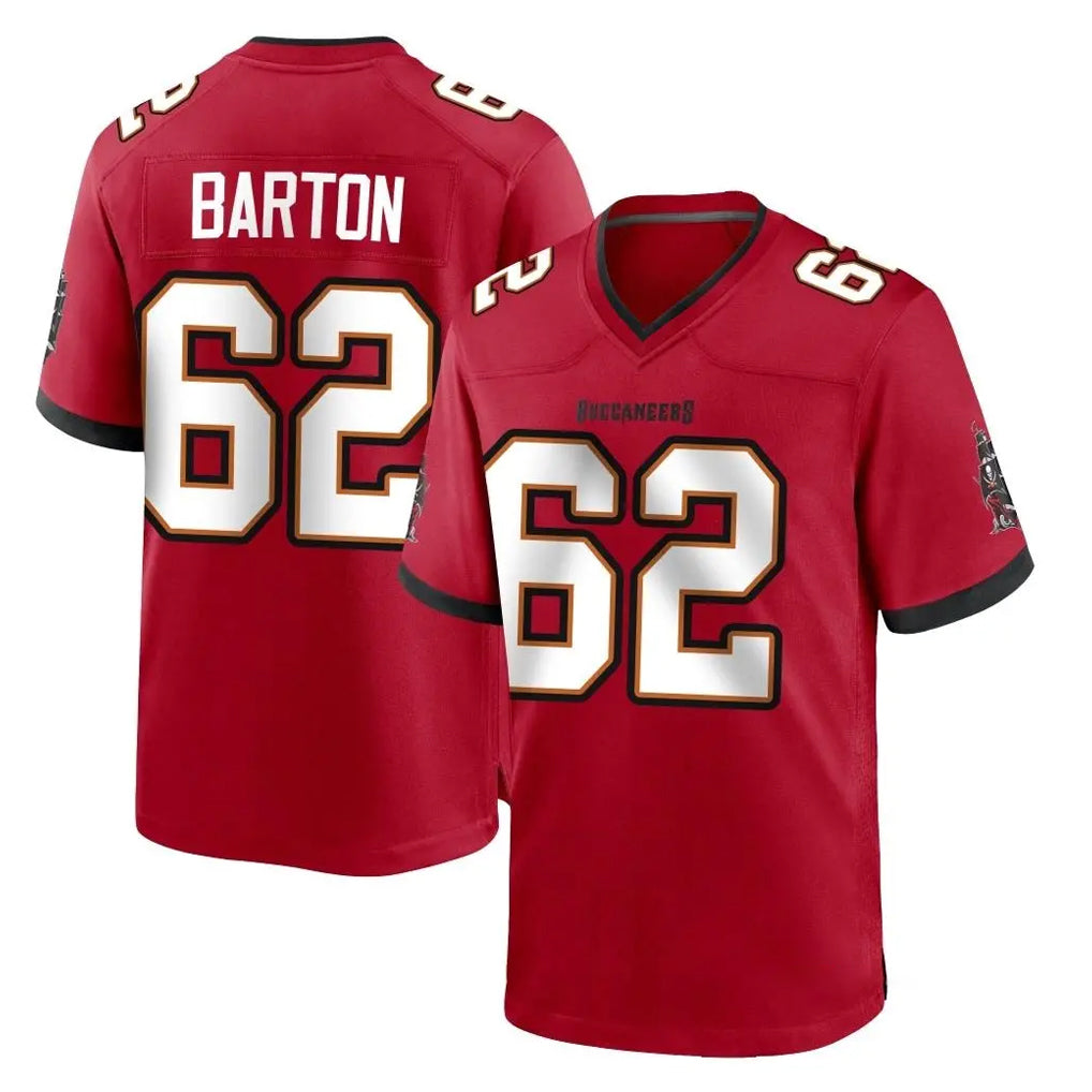 Punc TB.Buccaneers #62 Graham Barton Player Red Home Game Stitched Jerseys