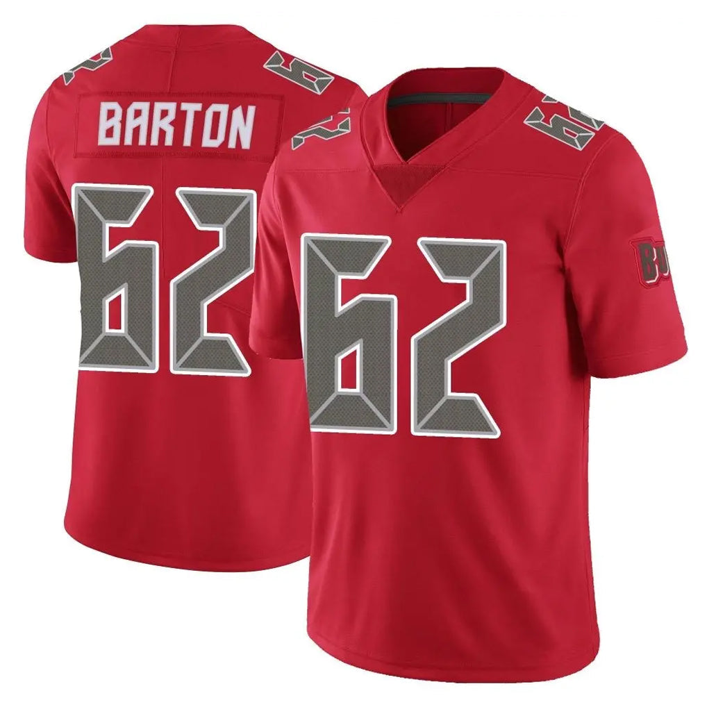 Punc TB.Buccaneers #62 Graham Barton Player Red Limited Color Rush Home Game Stitched Jerseys