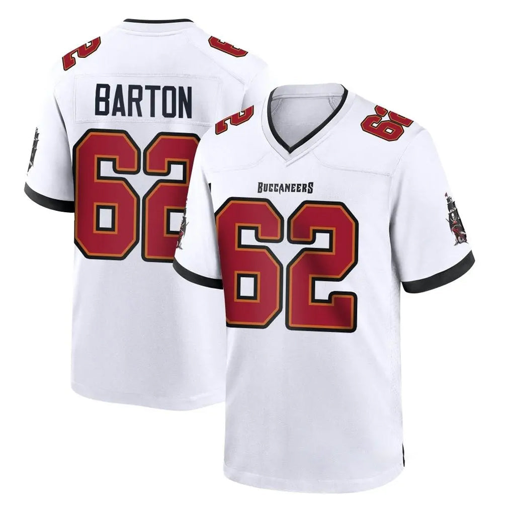 Punc TB.Buccaneers #62 Graham Barton Player White Home Game Stitched Jerseys