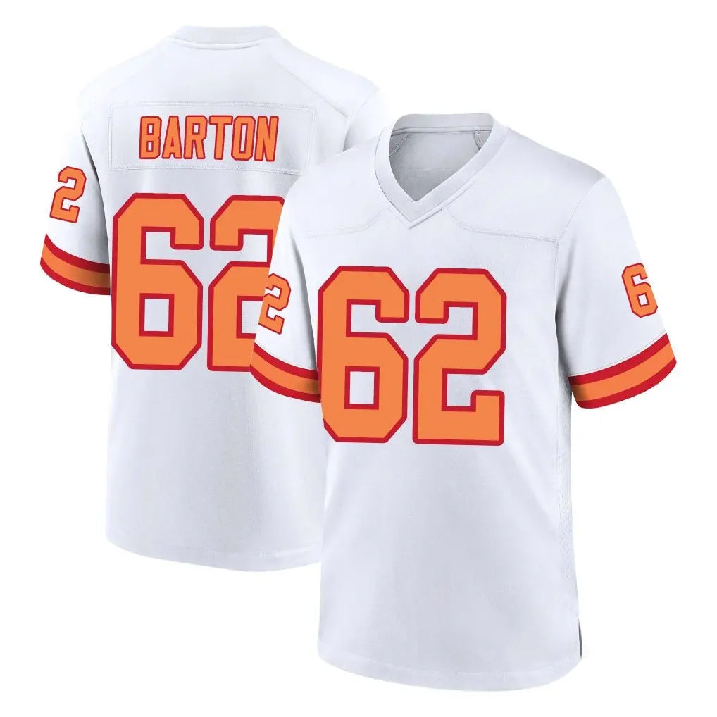 Punc TB.Buccaneers #62 Graham Barton Player White '76 Home Game Stitched Jerseys