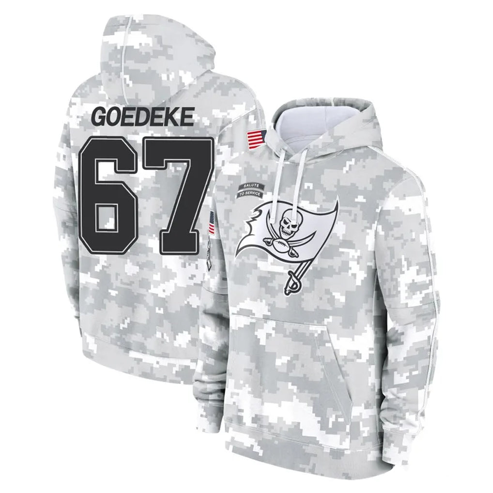 Punc TB.Buccaneers #67 Luke Goedeke Player Arctic Camo Limited Salute to Service Pullover Hoodies Game Stitched Jerseys