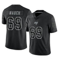 Punc TB.Buccaneers #69 Cody Mauch Player Black Reflective Limited Home Game Stitched Jerseys