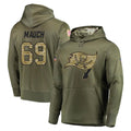 Punc TB.Buccaneers #69 Cody Mauch Player Olive Salute to Service Pullover Hoodie Home Game Stitched Jerseys