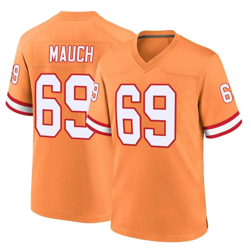 Punc TB.Buccaneers #69 Cody Mauch Player Orange Throwback Home Game Stitched Jerseys