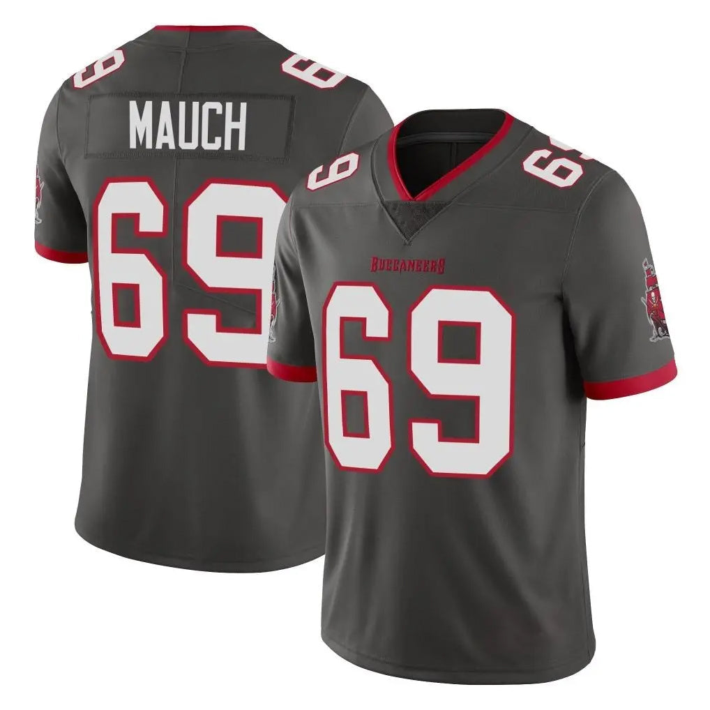 Punc TB.Buccaneers #69 Cody Mauch Player Pewter Limited Alternate Vapor Home Game Stitched Jerseys