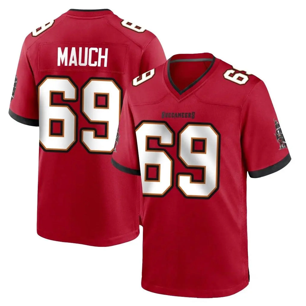 Punc TB.Buccaneers #69 Cody Mauch Player Red Home Game Stitched Jerseys
