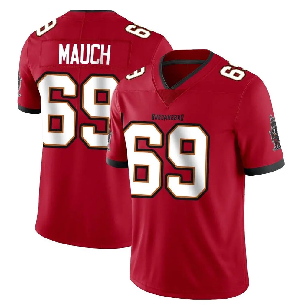 Punc TB.Buccaneers #69 Cody Mauch Player Red Limited Vapor Home Game Stitched Jerseys
