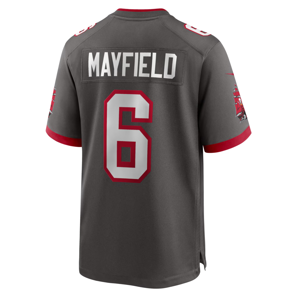 Punc TB.Buccaneers #6 Baker Mayfield Pewter Alternate Game Player Stitched Jerseys