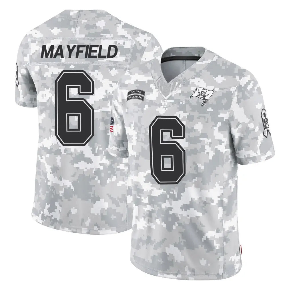 Punc TB.Buccaneers #6 Baker Mayfield Player Arctic Camo Limited Salute To Service Home Game Stitched Jerseys